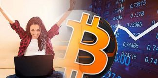 bitcoin win oslava růst stoupání